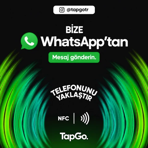 TapGo Siyah Seri WhatsApp NFC kartı